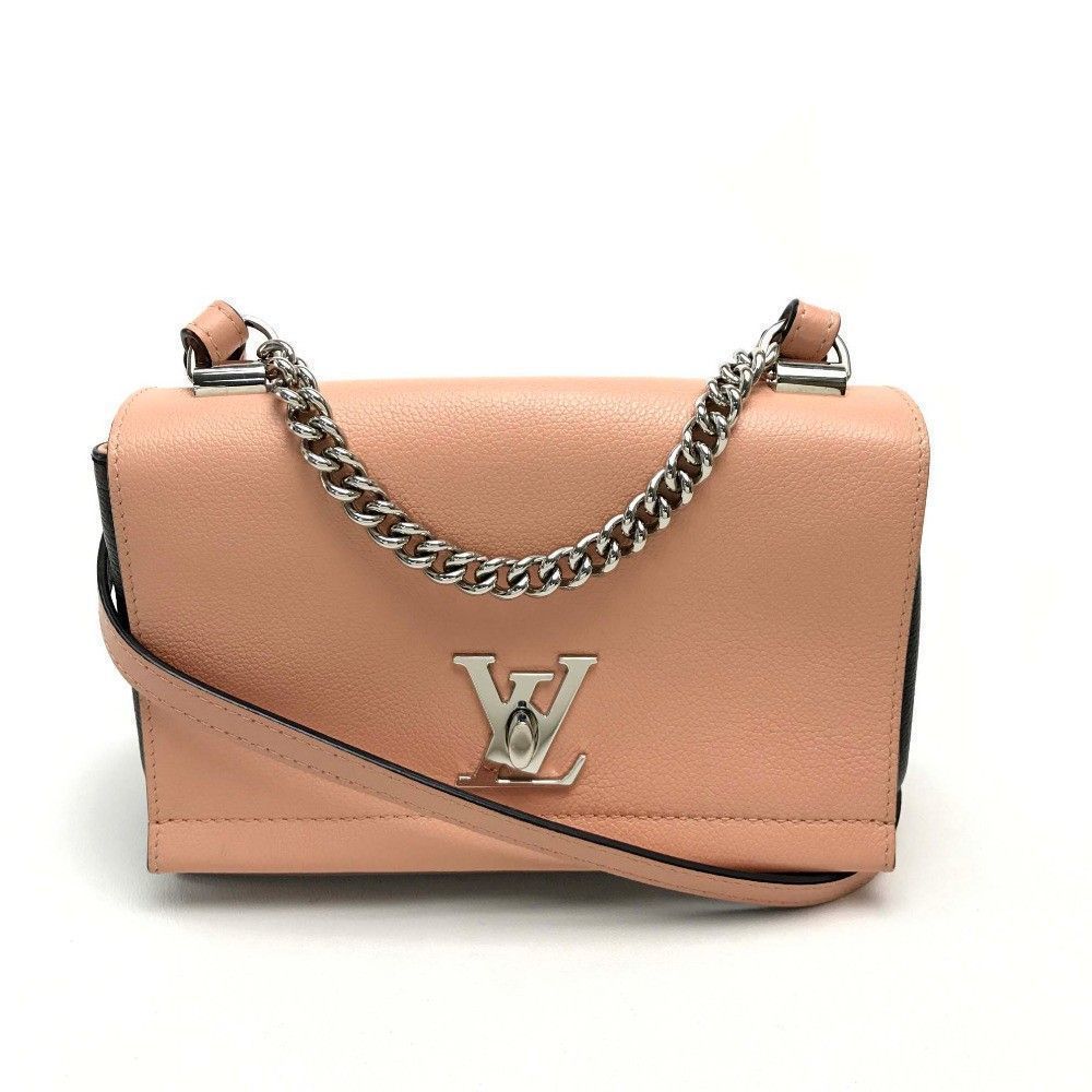 Taurillon Rock Me Leather Noir Pink Black Gray 2BB 2way Shoulder Bag Handbag